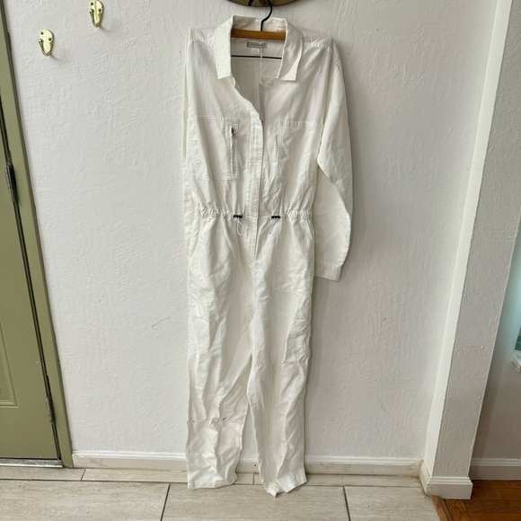 Outerknown Station Cinched Jumpsuit Boilersuit White Utility M - Picture 3 of 9